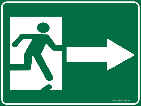 EXIT RIGHT - Signs - RackID Shop