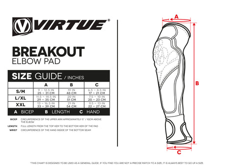 Size Guide Breakout Elbow Pads