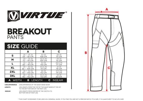 Size Guide Breakout Pants