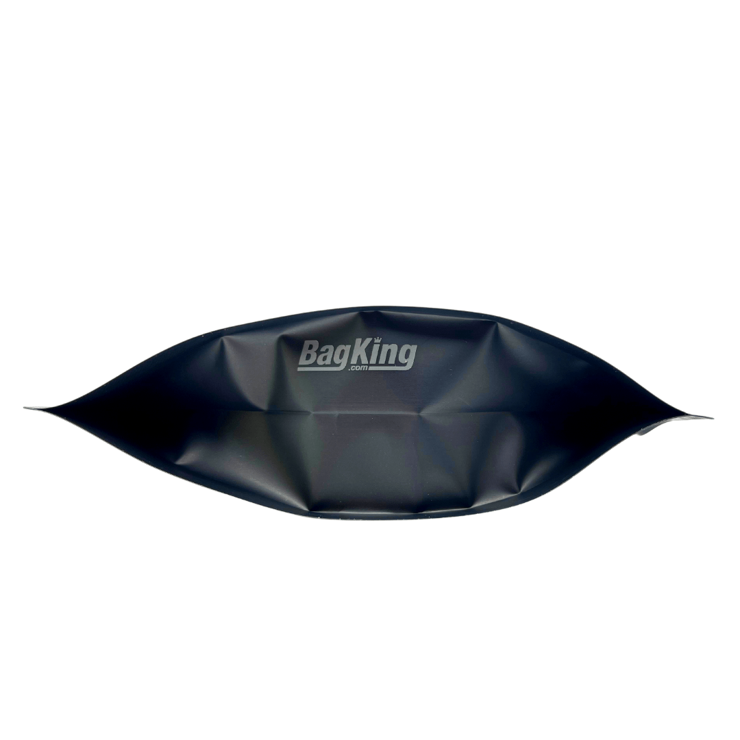 1/2oz Matte Black Child-Resistant Mylar Bags (1000Qty) - Bulk