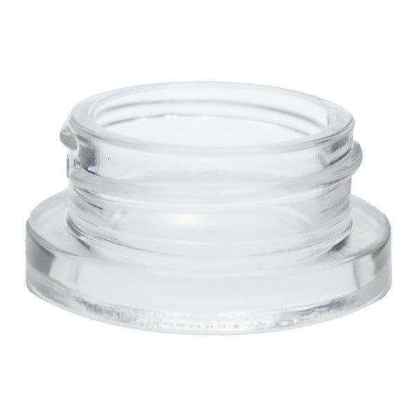 1/8 oz. Clear Plastic Concentrate Container, White Smooth Child Resistant  Cap, 33mm 33-400