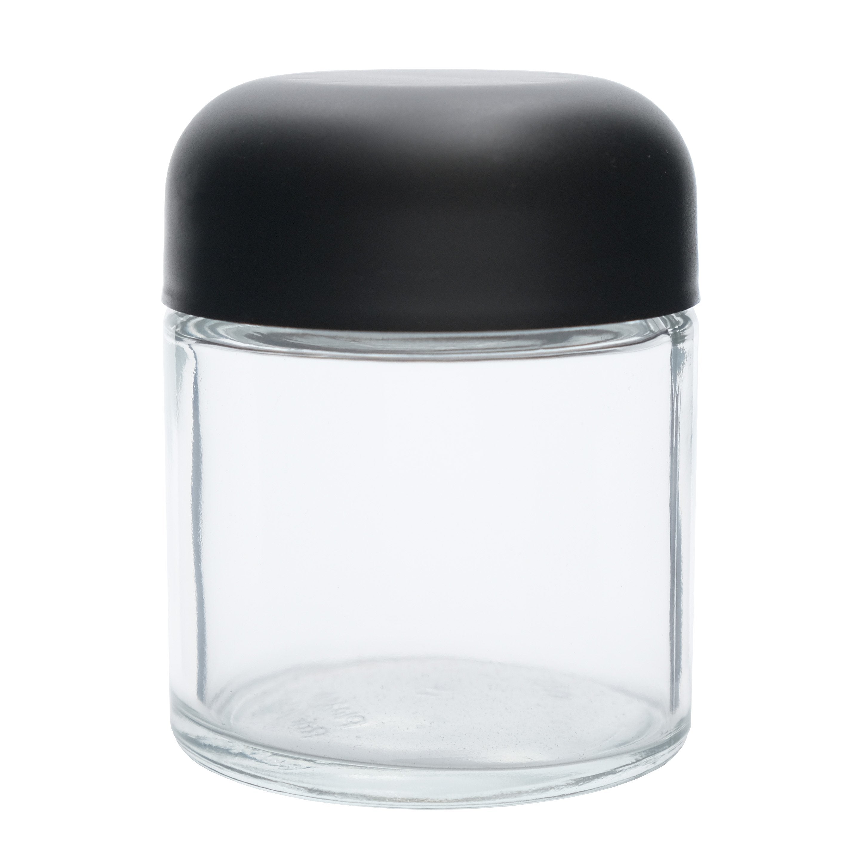 Clear Glass Jars, 6oz, Black Aluminum Foil Lined Caps, case/24