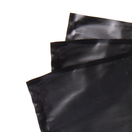 StashBags - 15 x 20 Black & Clear Pre-Cut Vacuum Seal Bags w/Zipper (50ct) - 15