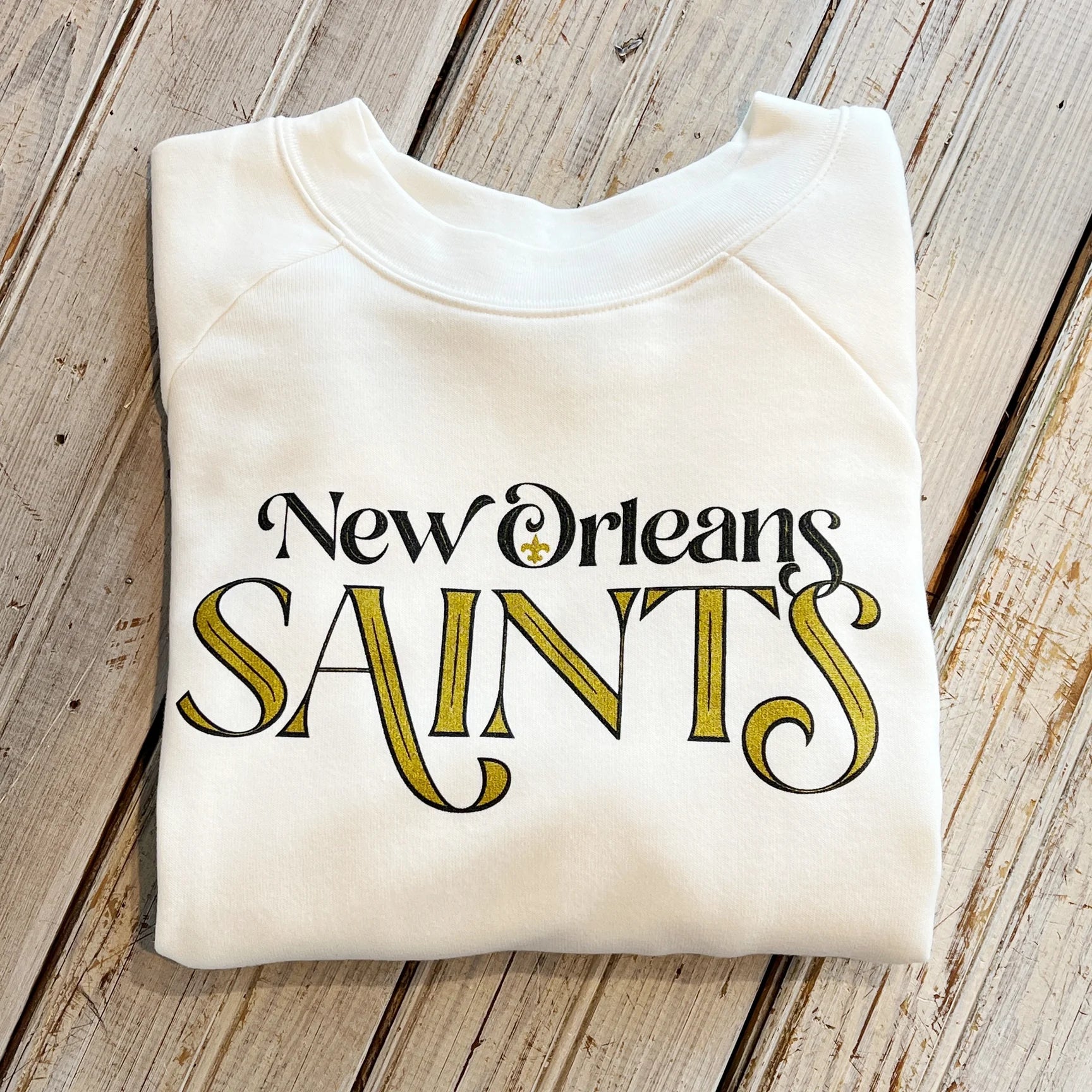 NO Saints "O" Fdl Cropped Sweatshirt- White