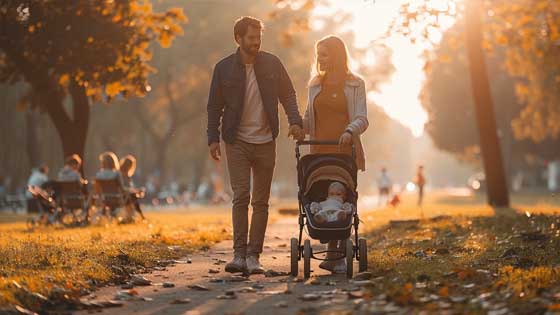 pour améliorer le sommeil compliqué des jeunes parents, il est important que ceux ci aillent s'exposer à la lumière du soleil et prendre l'air