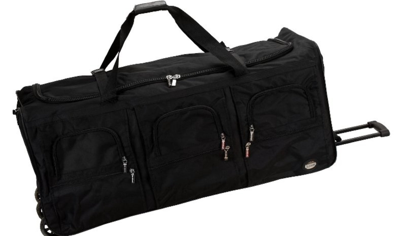 Rockland Jumbo rolling duffel in black- new