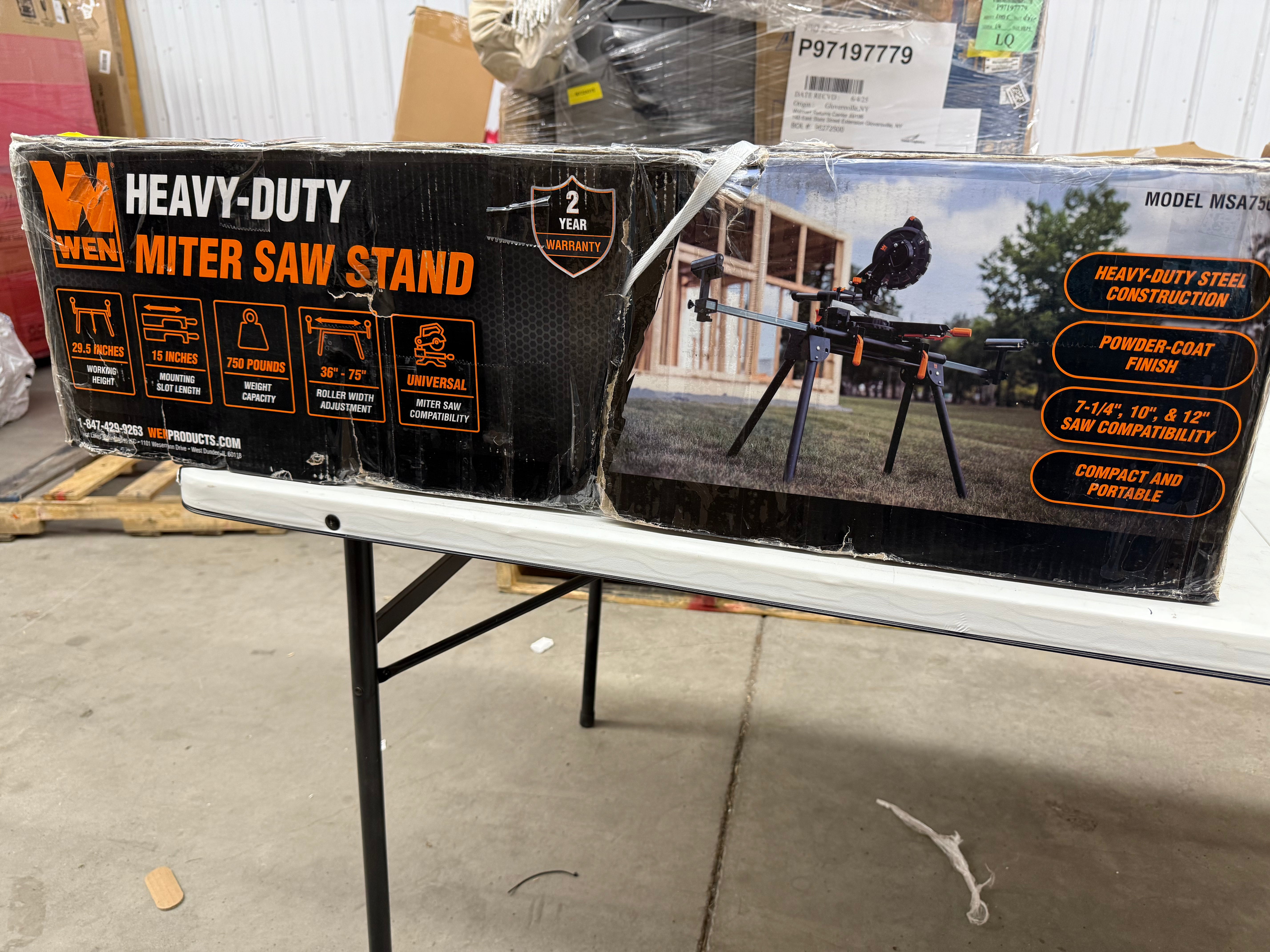 WEN 750 lb Capacity Miter Saw Stand (MSA750W)! (NEW IN BOX)