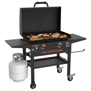 Blackstone 2 Burner 28” Propane Griddle with Hood and Omnivore Griddle Plate! (NEW IN BOX) - Big Catch Salvage and Thrift