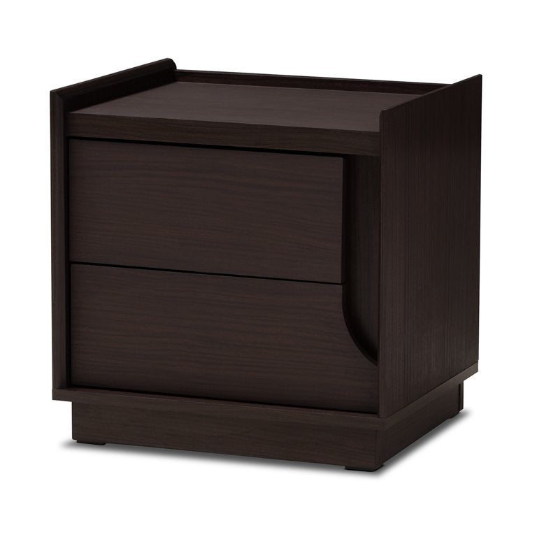 Baxton Studio Larsine Modern and Contemporary Brown Finished 2-Drawer Nightstand**New in Box**