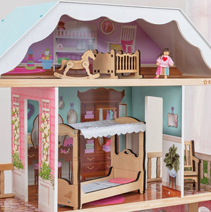 KidKraft Charlotte Classic Wooden Dollhouse with 14 accessories!! NEW IN BOX!!!