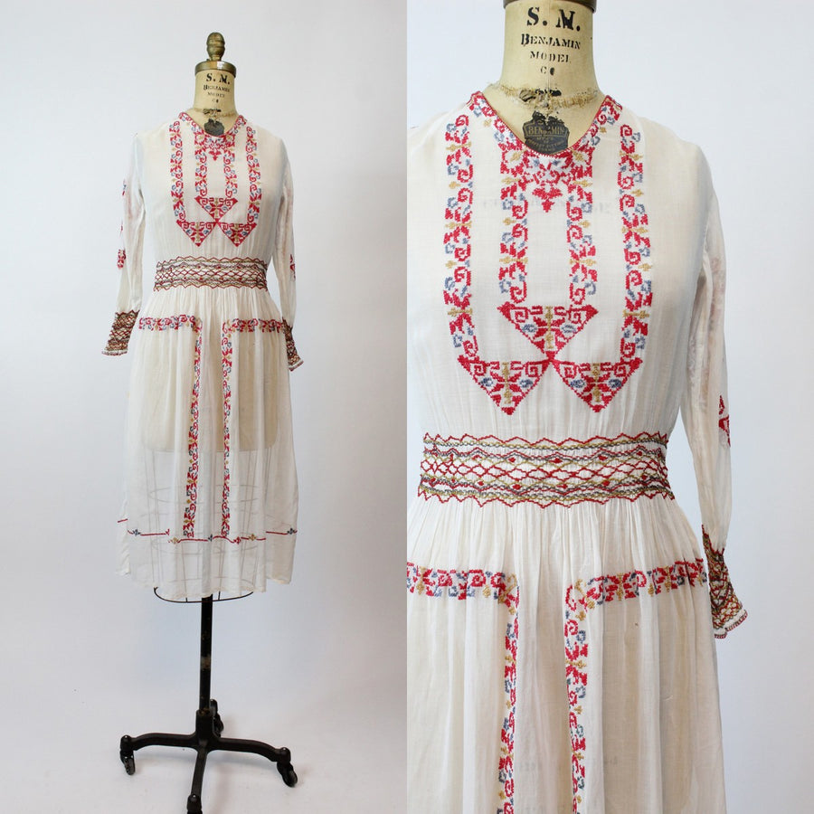vintage embroidered dress