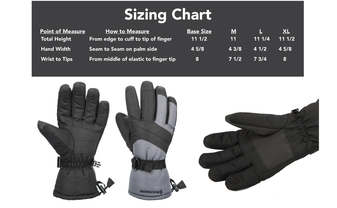 mens leather ski gloves sale