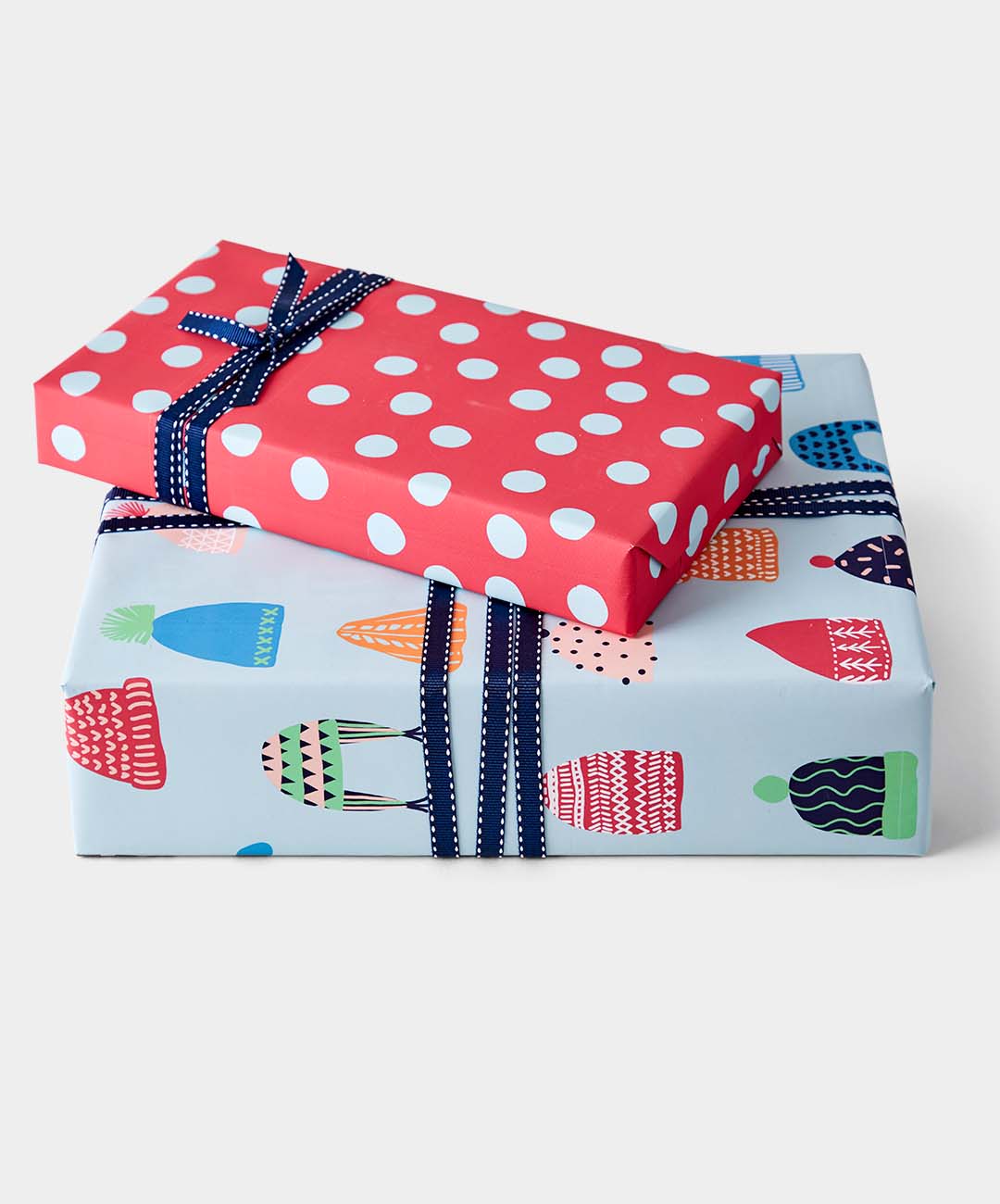 Reversible Wrapping Paper, Hats & Dots