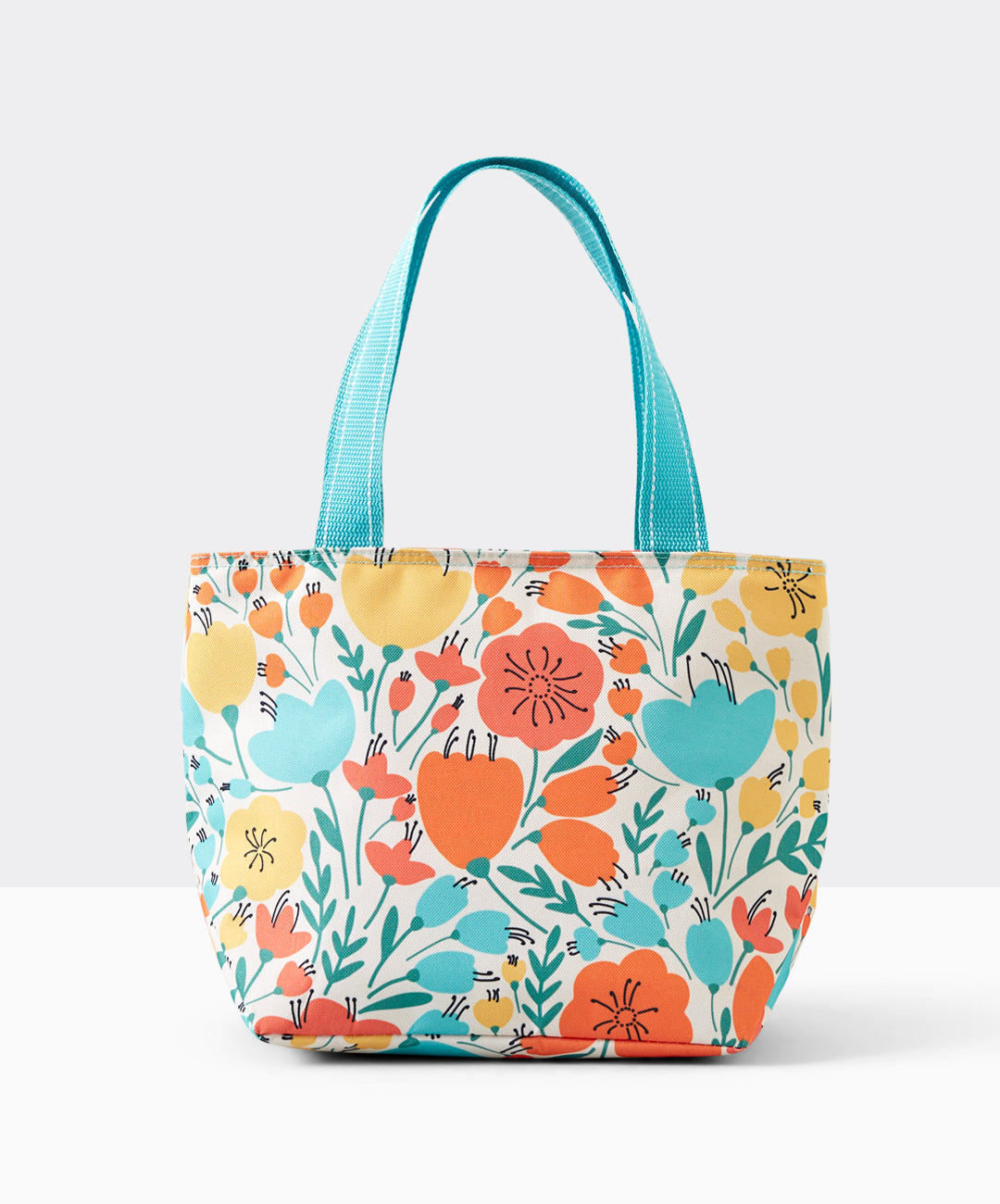 floral lunch tote