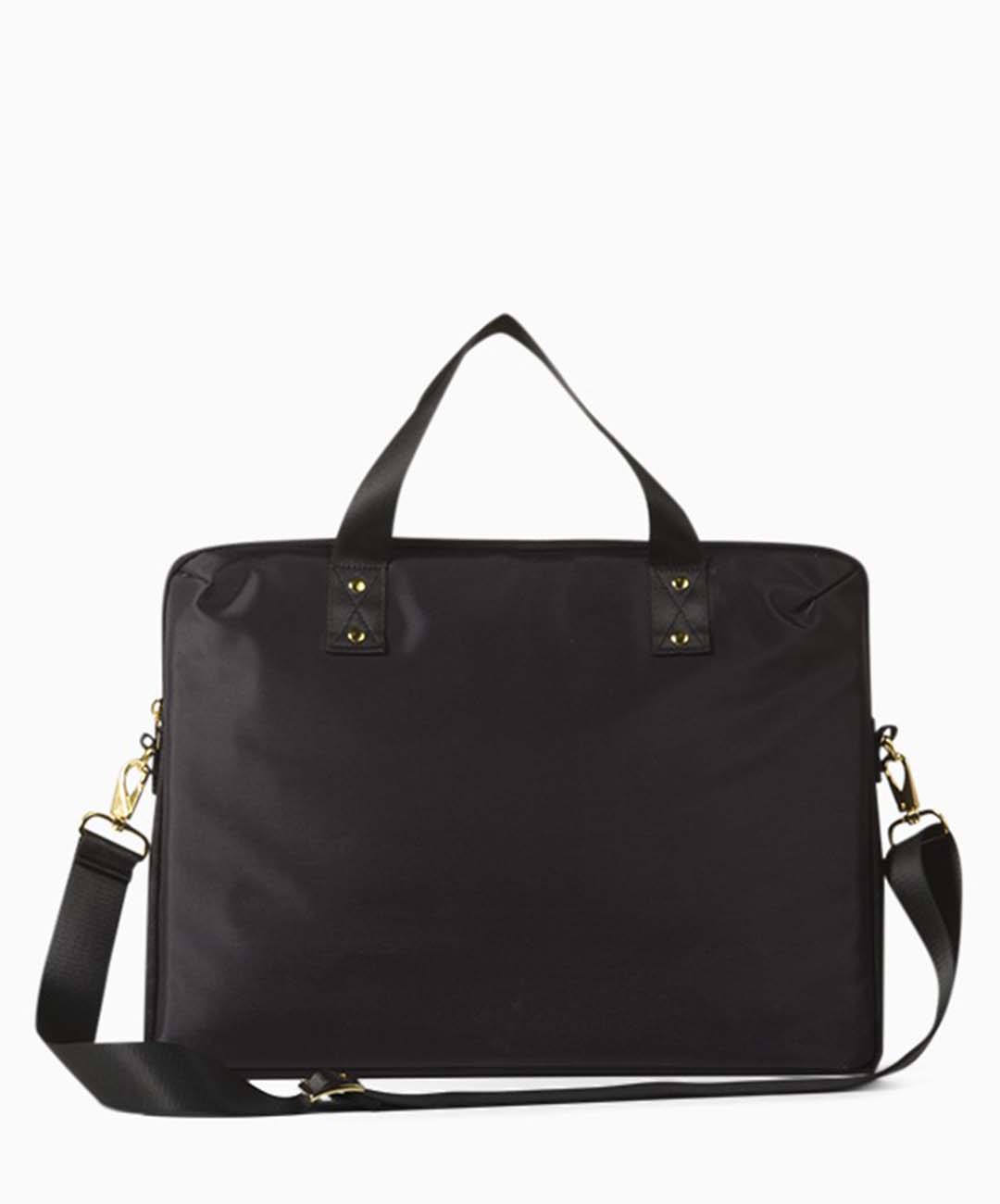 Black Poly Laptop Tote