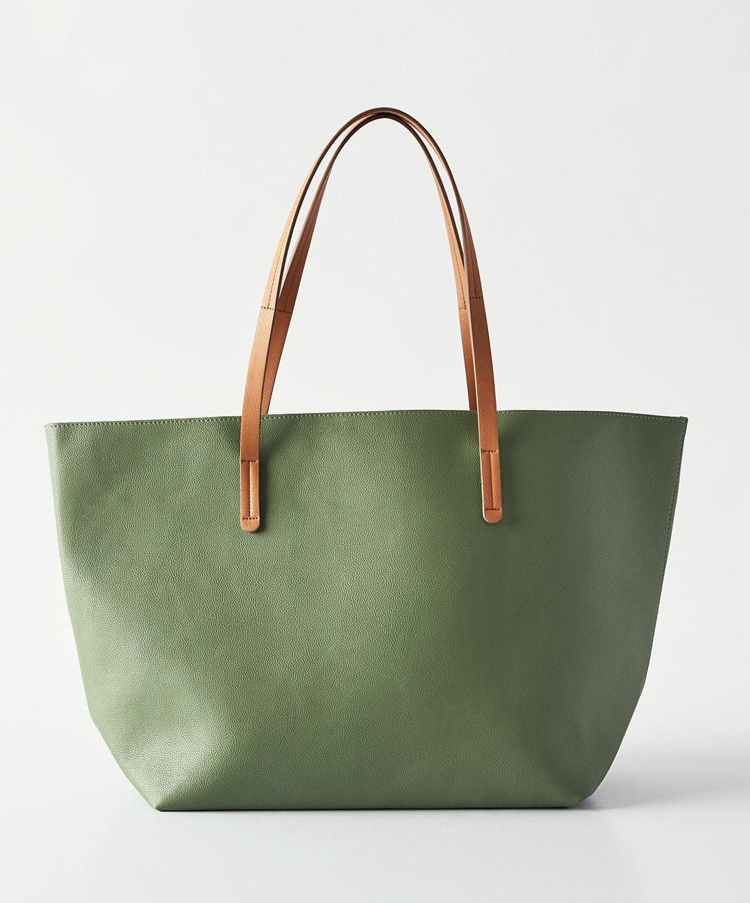 Vegan Leather Tote, Army Green | Boon Supply