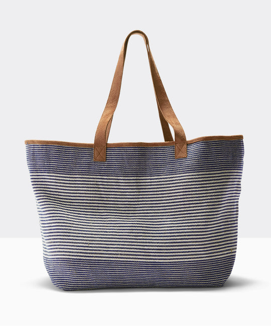 Navy Pinstripe Tote | Boon Supply