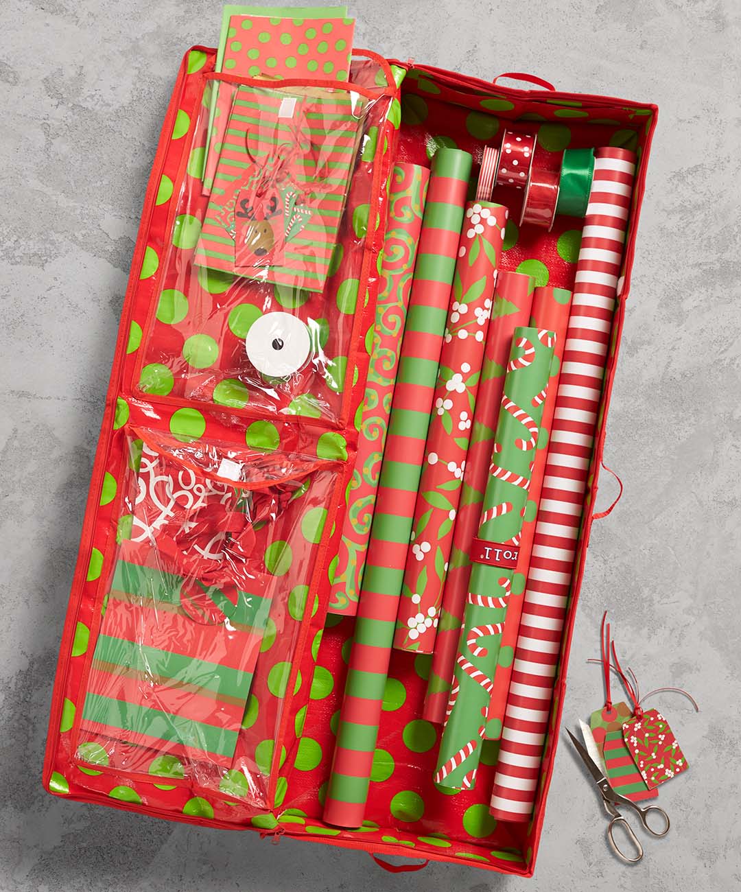 Red & Green Wrapping Paper Holder