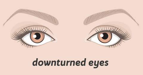 downturned eyes