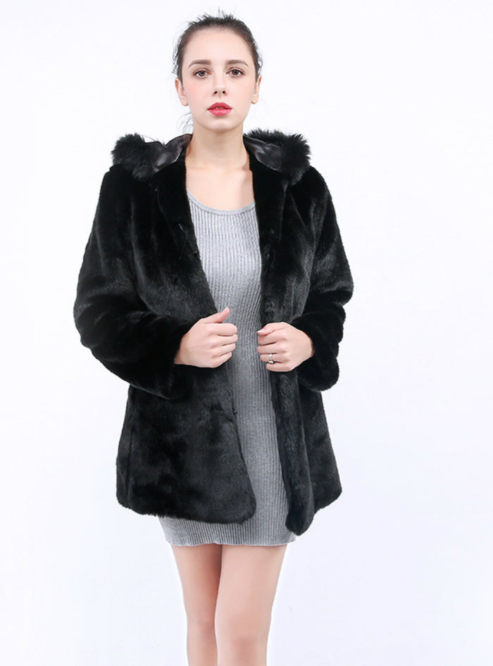 faux fur mink coat