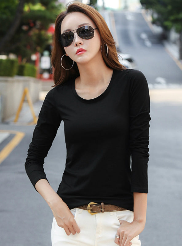 Long Sleeve T shirt Women's Blouse Base Shirt Women – Lilacoo