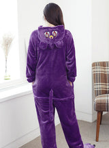 Purple Cat Costume Pajamas Sleepwear Onesie  