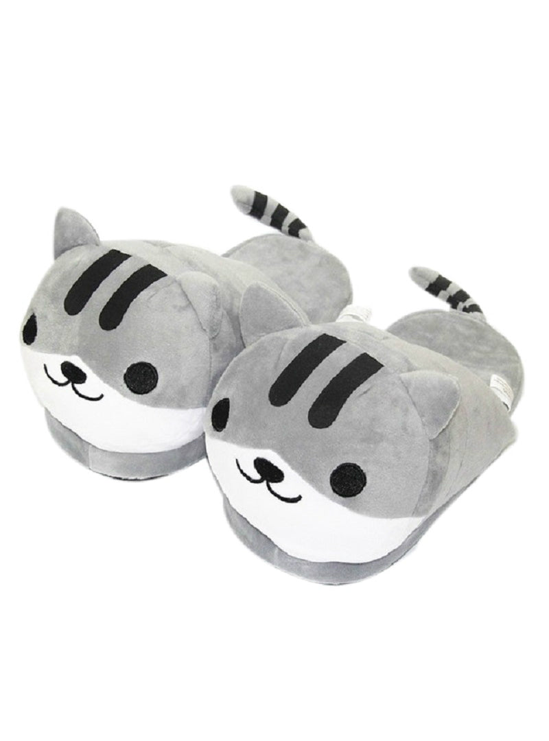 Cat Animal Indoor Slippers Furry Adult 