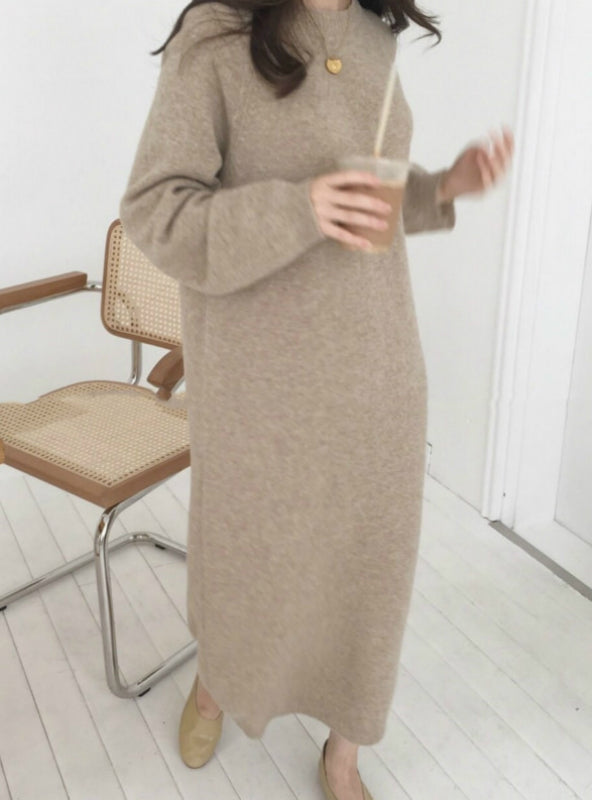 Winter Long Sweater Dress Female Long Sleeve Straight – Lilacoo