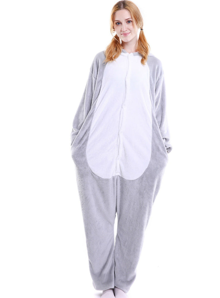 Grey Koala Flannel Onesies Animal Pajamas – Lilacoo