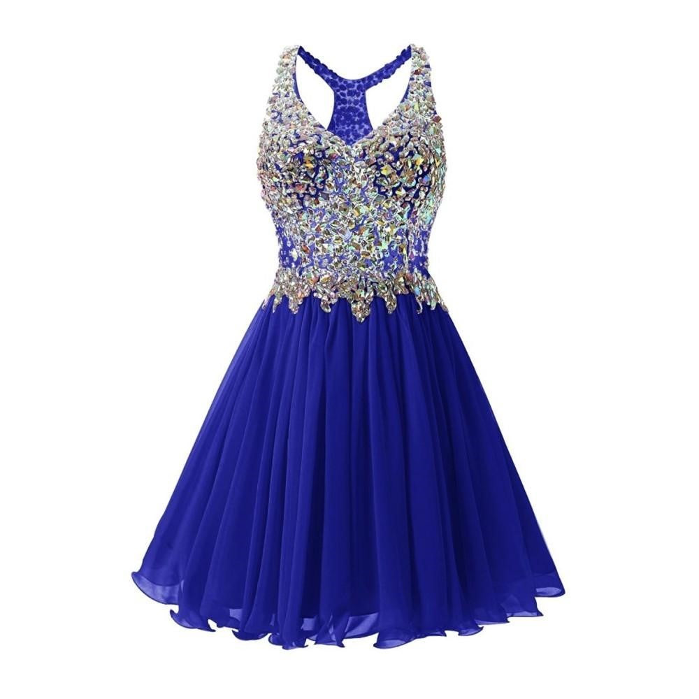 sd-hk Womens Mini Party Dress Beading Evening Bridesmaid Short Gown ...