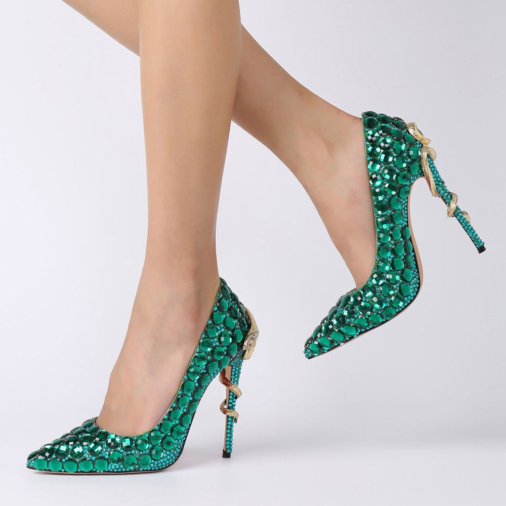 green diamond heels