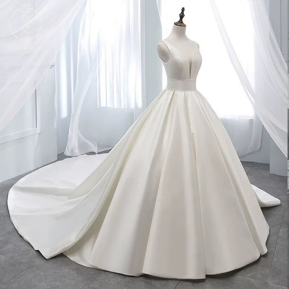 cathedral length train wedding gowns