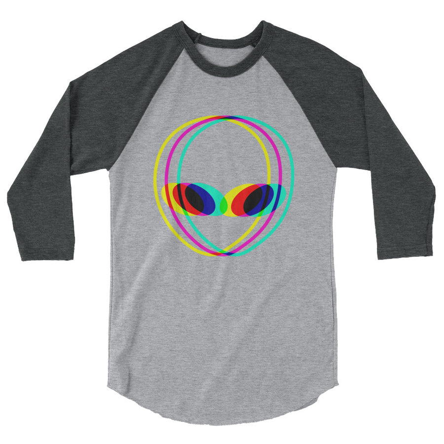 Trippy Alien - 3/4 sleeve raglan shirt – Dreamdelic