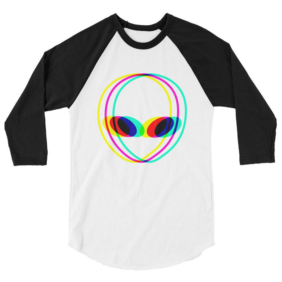 Trippy Alien - 3/4 sleeve raglan shirt – Dreamdelic