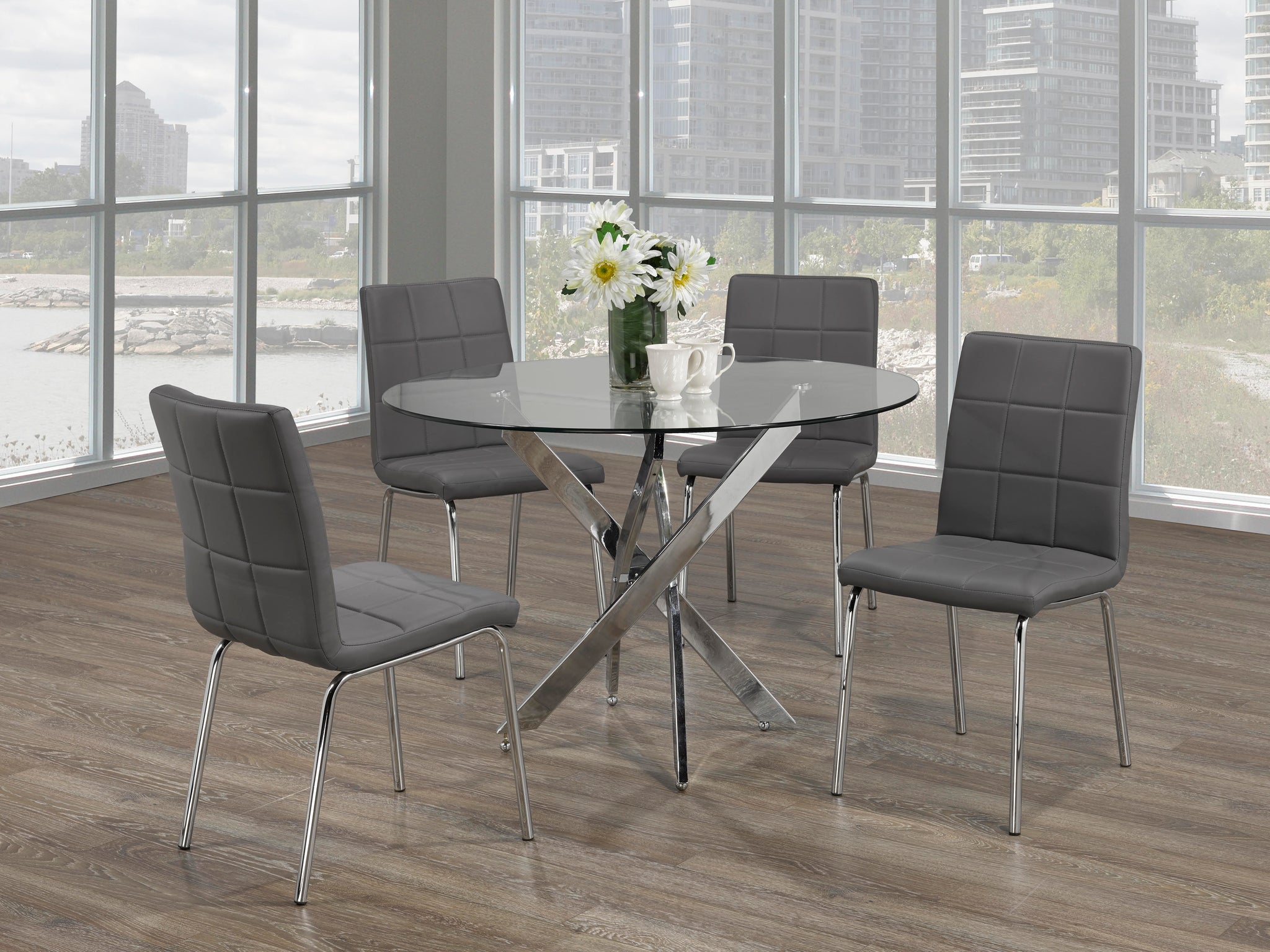 Adeliz 5Pc Dinette Set (Chair Colour Options)