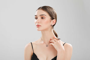 Dark Collection--Dark Pearl S925 Silver Earrings/ Ear Clips 01