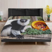 Ruffed Lemur Animal Lover Collection 3in1 Polyester Bedding Set