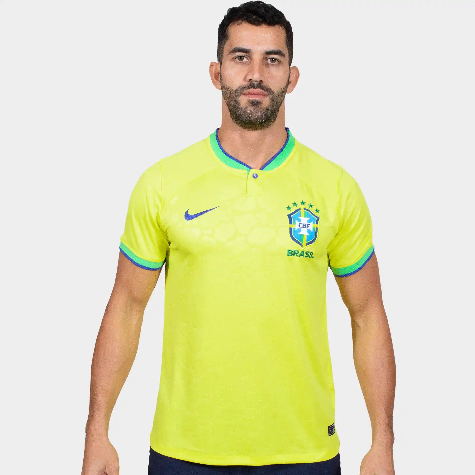 Nike Brasil Mens Home Jersey - Yellow