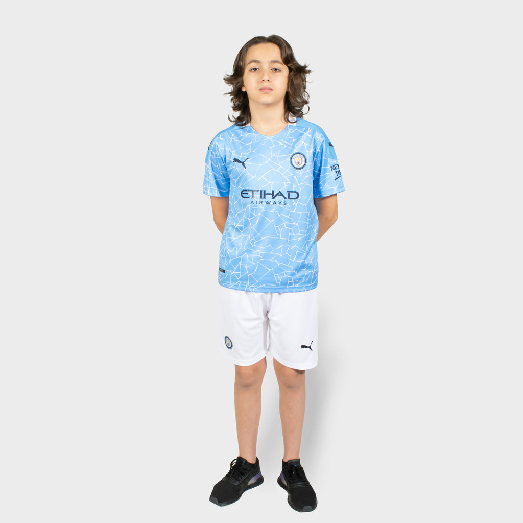 Manchester City 2020 2021 Kids Home Kit Mitani Store