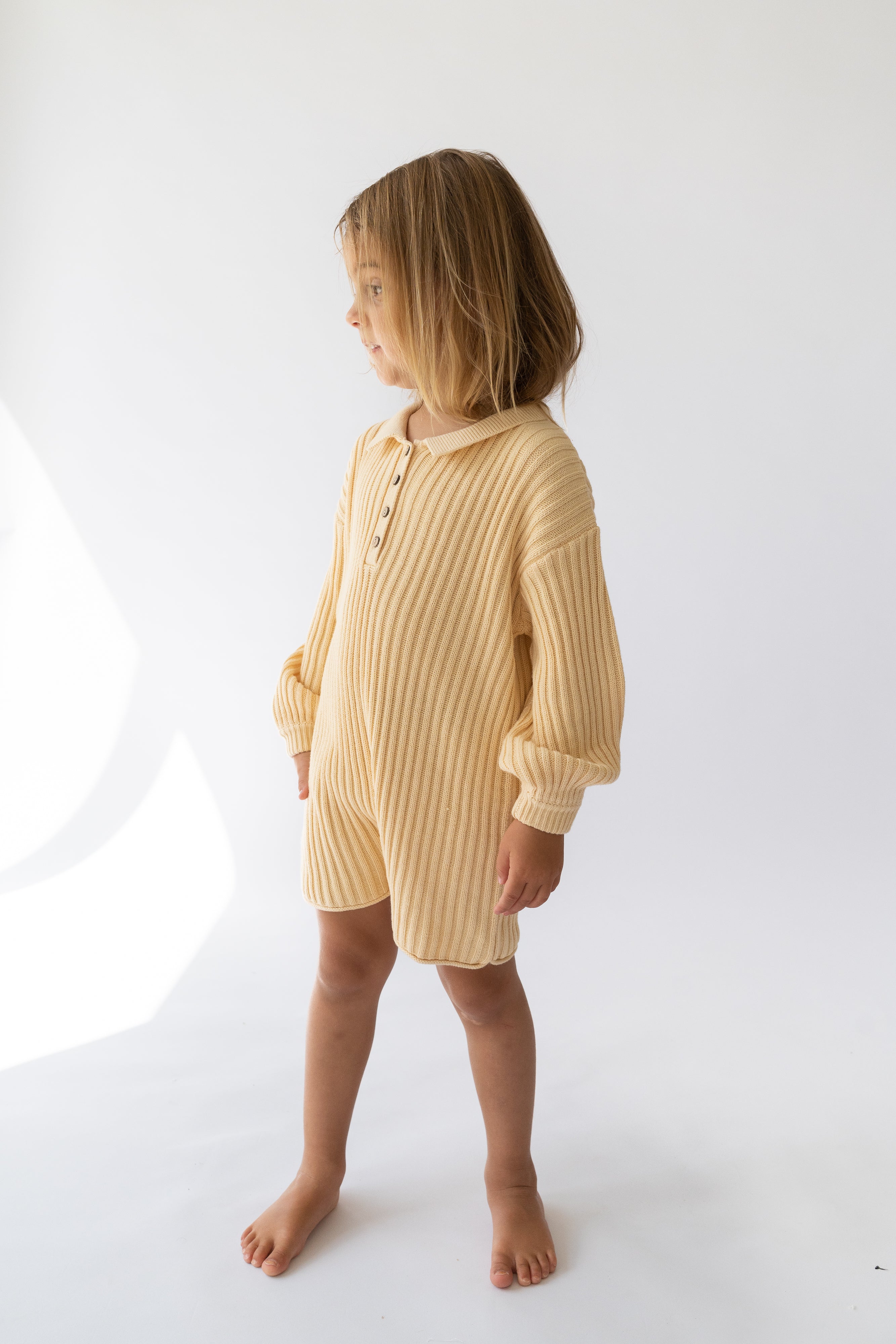 Long Sleeve Essential Ribbed Knit Unisex Romper | Chocolate