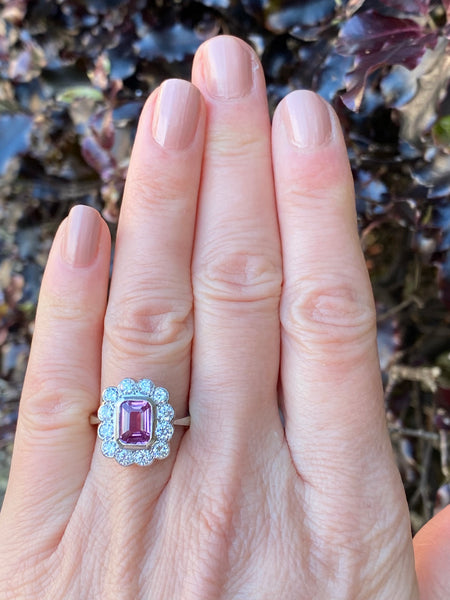 pink sapphire wedding ring