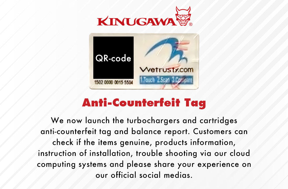 Kinugawa Turbo Systems Balise anti-contrefaçon