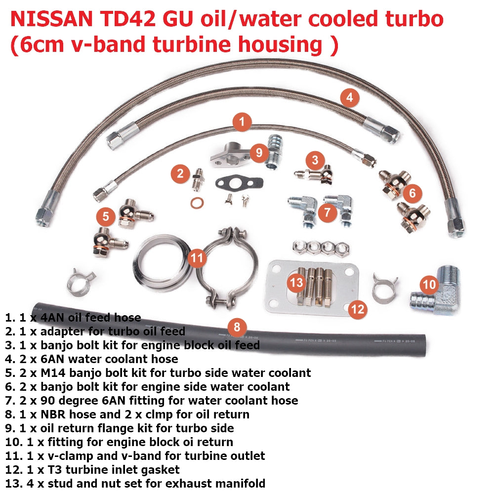 kinugawa turbo nissan td42 gu y61 turbo kit