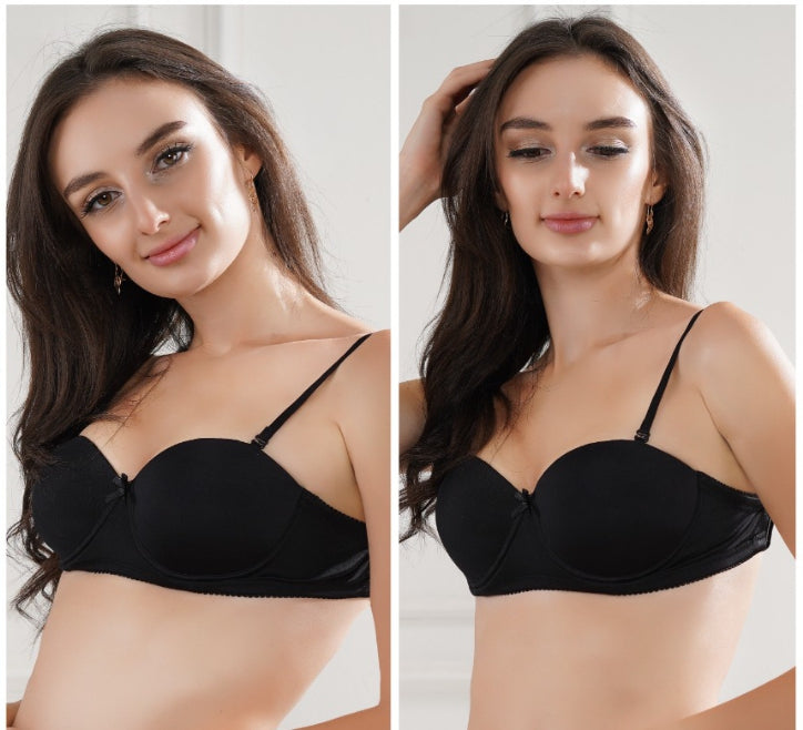 Push Up B Bra, Microfiber Soiree, Transparent Bra, Transparent Back Cu –  2segypt