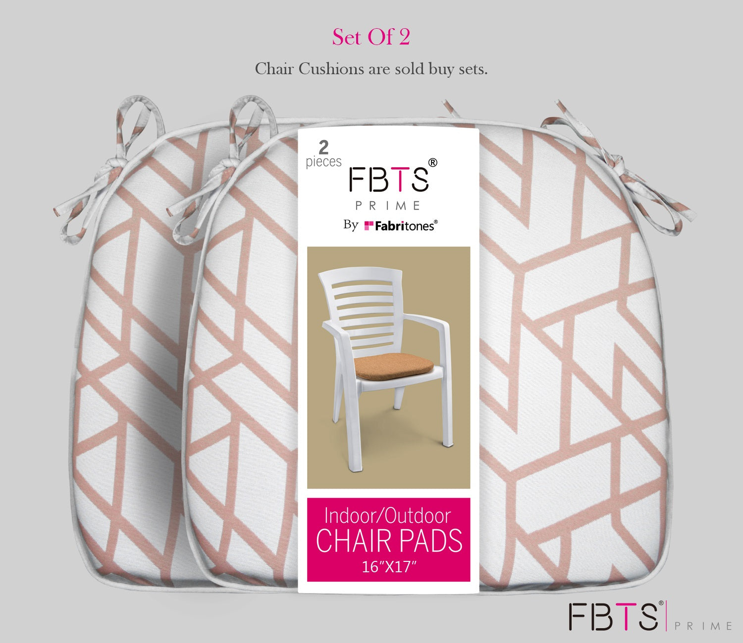 Pink outdoor chair pads