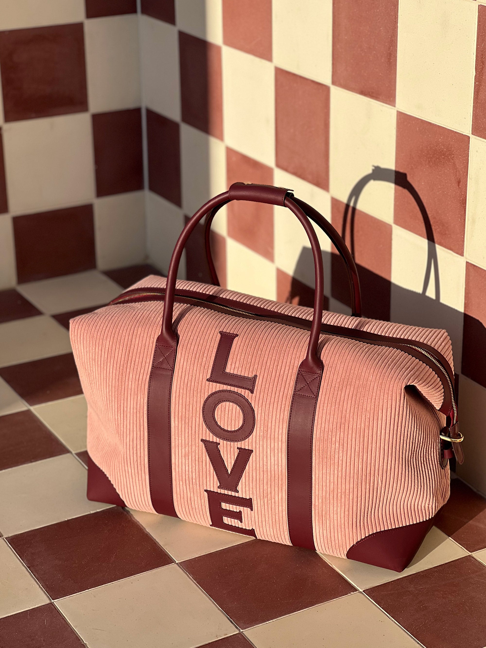 The Weekend Bag, Cream & Claret