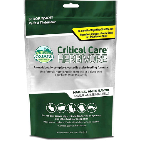 Green Bag of Oxbow Critical Care Herbivore Pet Food