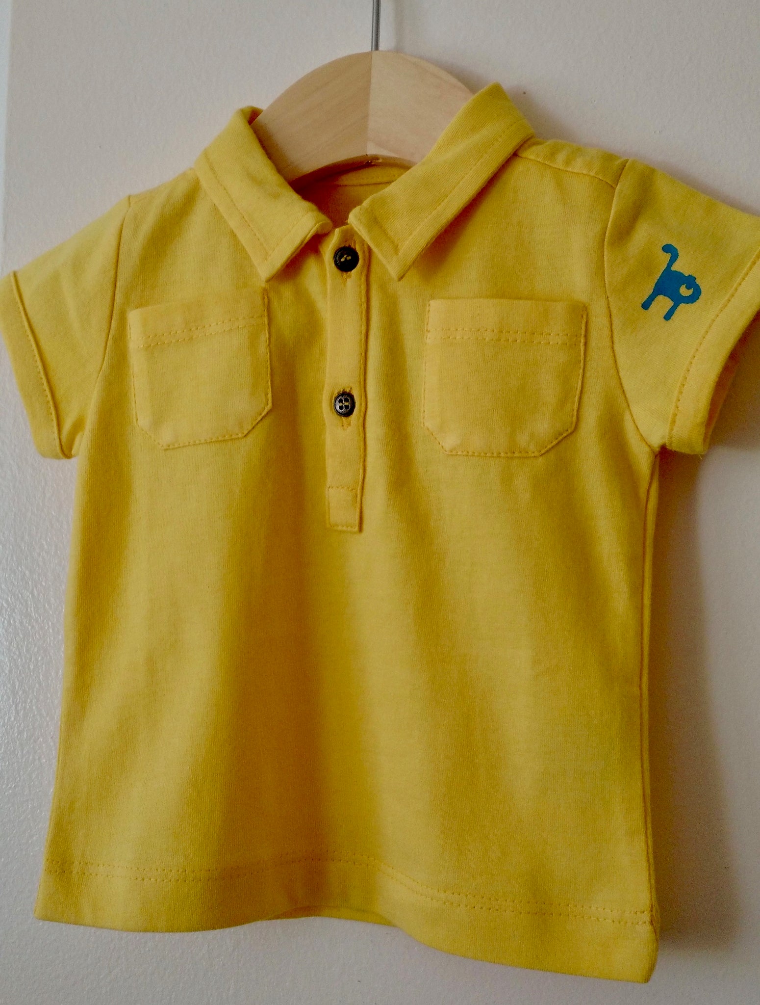 yellow collared shirt toddler