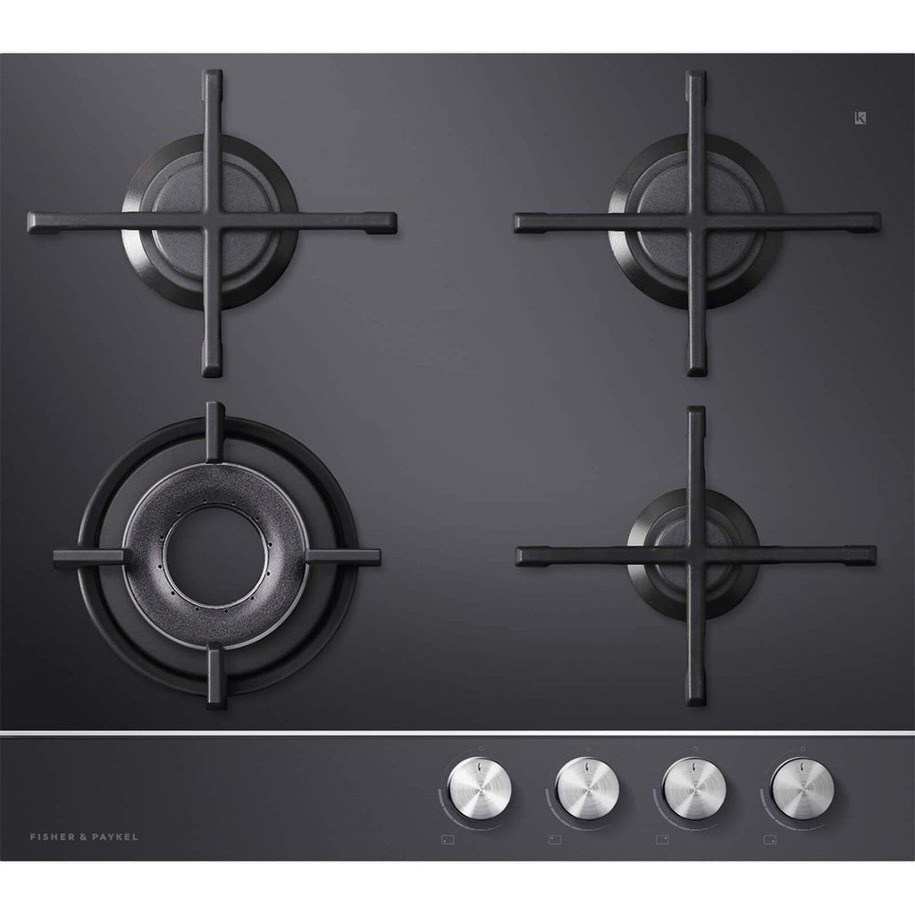 Fisher Paykel Cg604dnggb1 Gas On Glass Hob 60cm 4 Burner