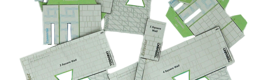 TERRAINO uses templates to make building D&D terrain walls, doors and archways fast and easy